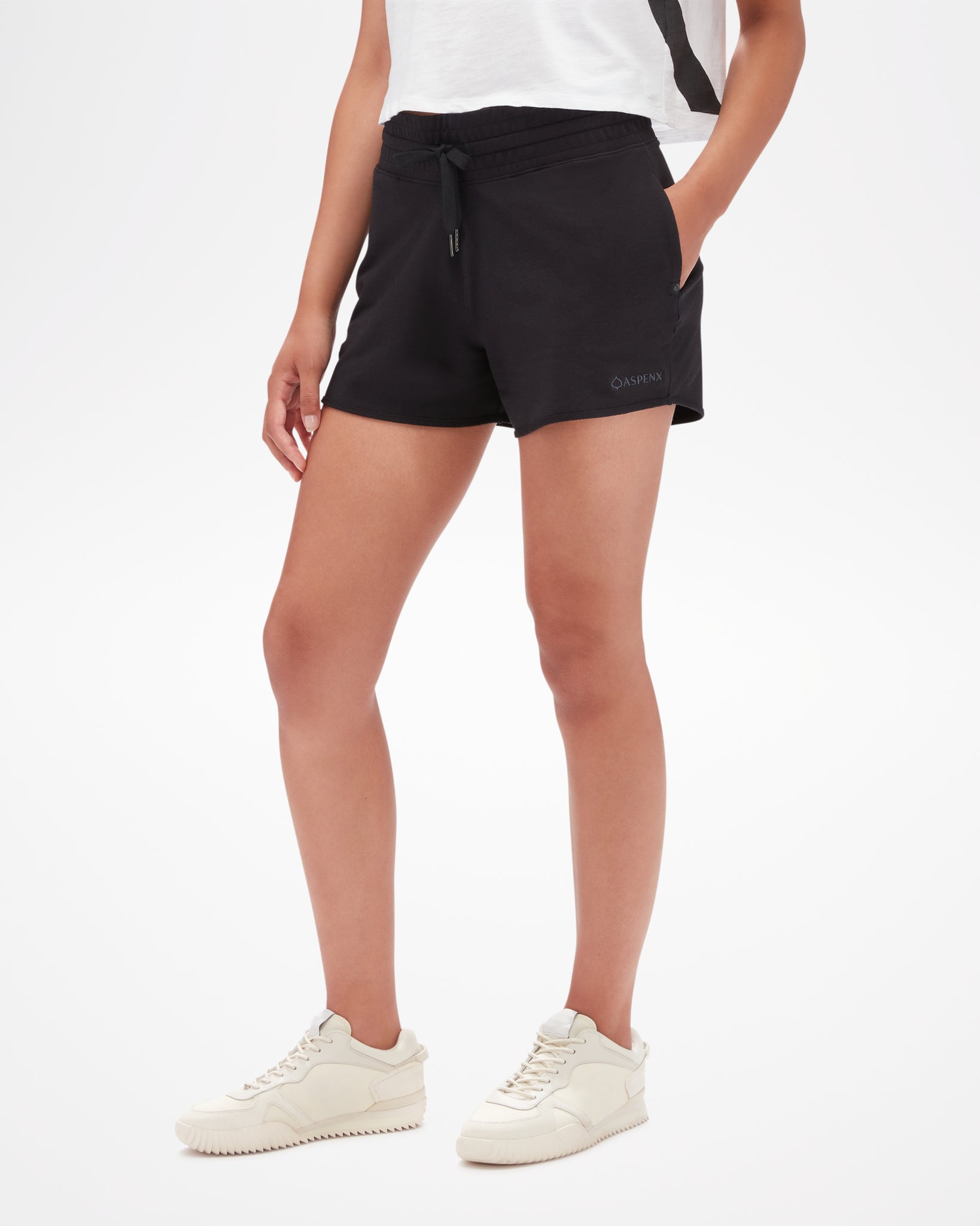 All in Motion Women's French Terry Shorts 3.5 BLACK Size 2XL