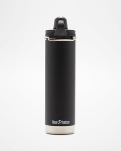Black Stainless Steel Water Bottle With Straw, 32 oz.