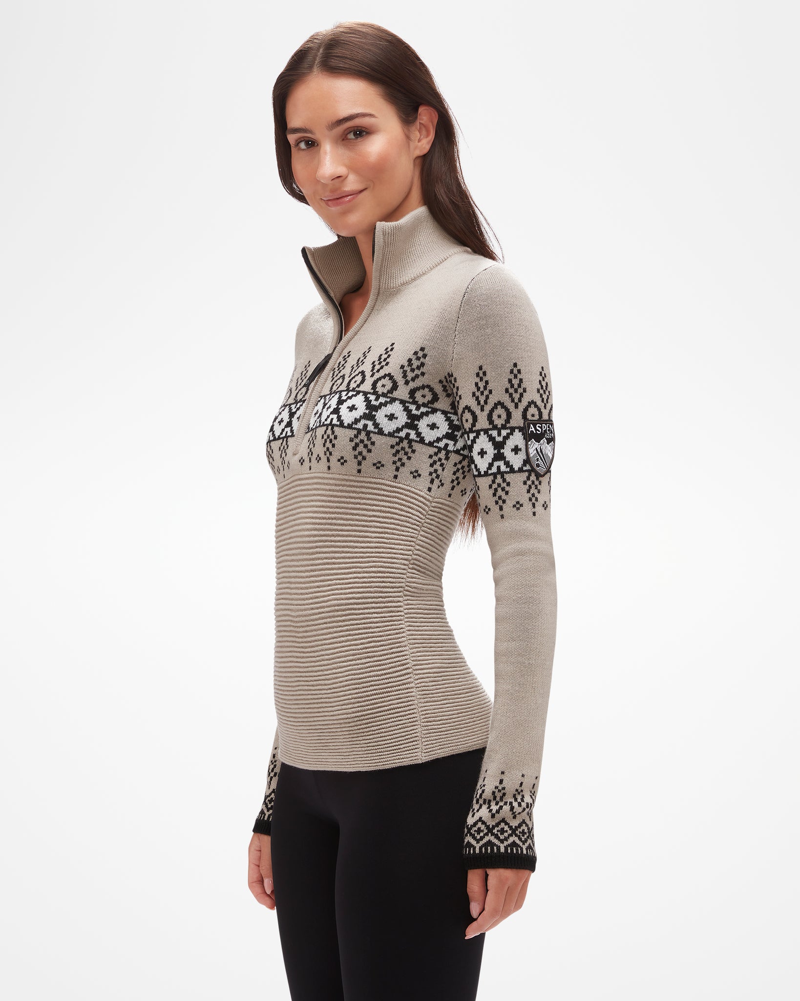 Aspen Glade Sweater Women's Chateau Color Side Photo