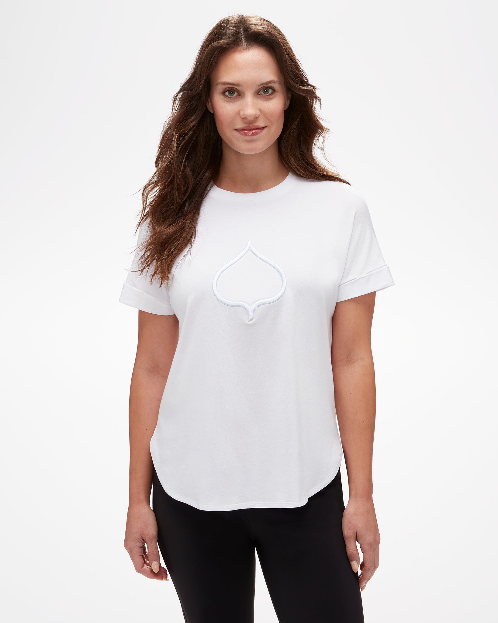 Women's Ethos Tee in White Front Photo