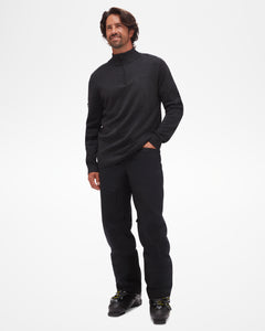 Legacy Quarter Zip Men's Sweater in Charcoal