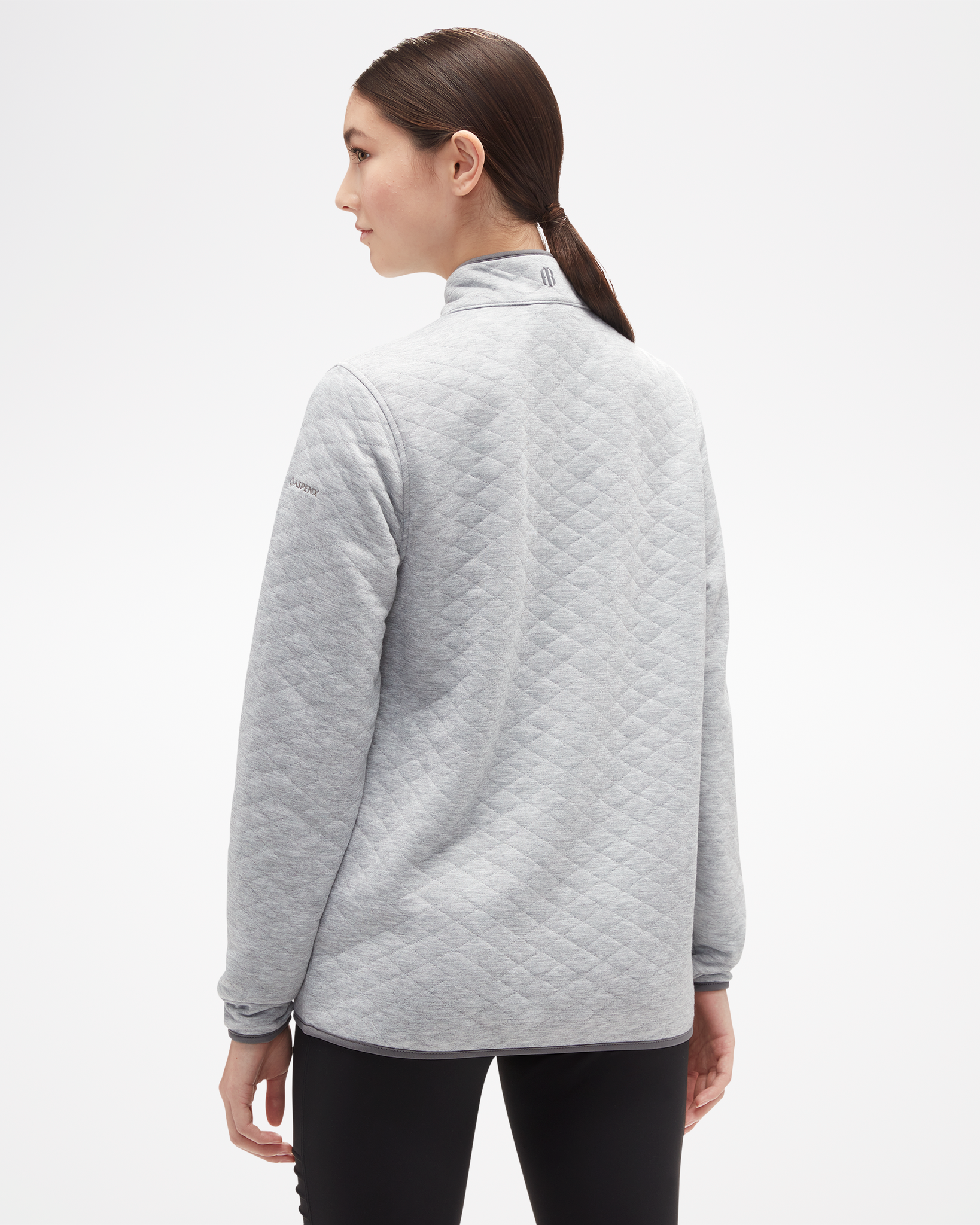ASPENX Sullivan Sweater Heathered Grey Back