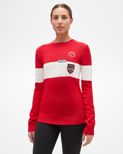 Women's Patch Sweater Red