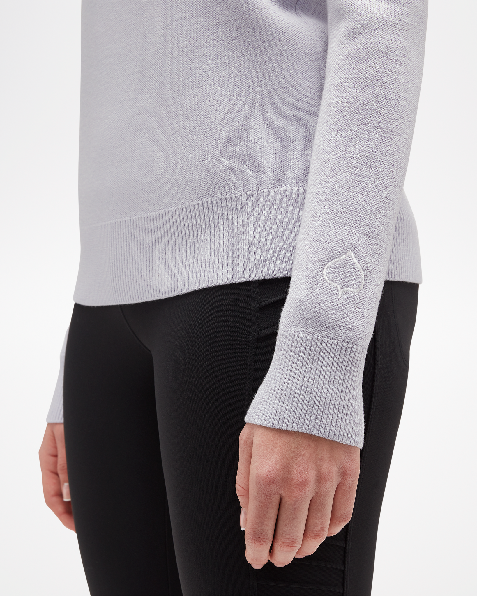 Women's Signature Aspen Sweater Grey Detail