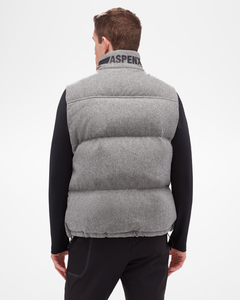 ASPENX Men's Wool Vest Grey Heather Back